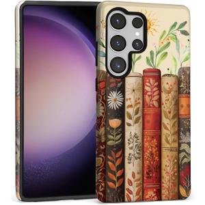 DAIZAG Case for Samsung Galaxy S25 Ultra,Vintage Floral Bookish Full Body Design - Hybrid Dual Protection Soft TPU + Hard PC, Shockproof & Scratch-Resistant Protective Case for Men Women
