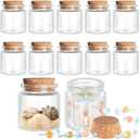 Patelai 48 Pack Small Glass Jars with Cork Stoppers Mini Potion Bottles Clear Empty Glass Bottles for DIY Art Crafts Message Decoration for Wedding Birthday Gifts Party Favors (50 ml/1.7 oz)