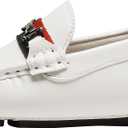 Bruno Marc Boy's Loafer Slip-On Dress Shoes,Size 11 Little Kid,White,SBLS218K