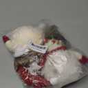 Juegoal 2 Pack Christmas Table Decorations, 10 Inch Lighted Snowmen Figurines, Light Up Snowman Holiday Present, Battery Operated Xmas Gifts Tabletop Ornaments Dinner Party Supplies, Brown Brim