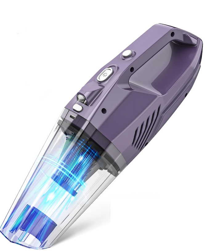 Handheld Vacuum Cordless,Car Vacuum Cleaner Portable Wireless with LED Light Washable HEPA Filter