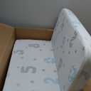 Trifold Pack and Play Mattress Pad - 38"x26" Dual-Sided Memory Foam Pack N Play Mattresses - Foldable Portable Travel Baby Crib Mattress with Removable Cover (Blue)