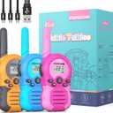 FOREDOM Rechargeable Walkie Talkies for Kids Walkie Talkies Long Range for Boy & Girl Age 3 to 12 Year Old Birthday Toys  3 Pack