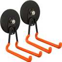 MUTUACTOR Updated Super Strong Magnetic Hooks,40lbs Anti-Scratch Large Garage Hooks for Hanging,2-Pack Magnetic Hooks Heavy Duty for Organizing Heavy Impact Drivers Trailer Cord Garden Tool Box