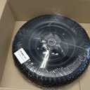 Wheelbarrow Tires 4.80.4.00-8 Flat Free, 14.5" Solid Tire and Wheel, Fit 4.80/4.00-8, 3.50/3.50-8, 4.00-6 Wheelbarrow Wheels, with 3" Centered Hub, 5/8" or 3/4" Bearings and Adapter Kit
