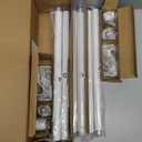 IFELS 2 Pack Heavy Duty Curtain Rods for Windows 28 to 48 Inch, 1 Inch White Adjustable Curtain Rod Set with Easy Installation and Modern Design (A1,White,30-60",2Pack)