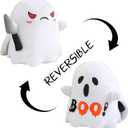 Halloween Ghost Plush Reversible Ghost Plushie - Angry + Scared - Cute Sensory Stuffed Animals Home Decor for Boys and Girls 10 Inch