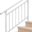 Handrails for Outdoor Steps,1-4 Step Stair Handrail & Indoor Stair Railing KitWhite Railings for Outdoor Steps and Hand Rails for Seniors for Porch(4 Step - White)