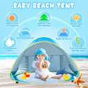 Monobeach Baby Beach Tent Pop Up Portable Shade Pool UV Protection Sun Shelter for Infant