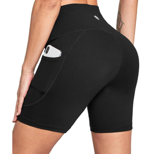 baleaf Women's 6"/8" High Waisted Biker Shorts with Pockets for Gym Workout Yoga Running Athletic XL