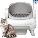 Neakasa M1 Plus Lite Open-Top Self Cleaning Cat Litter Box, Automatic Cat Litter Box with APP Control, Upgraded Safety Protection, Odor Control, Includes 1 Roll Waste Bag (White)