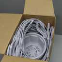 Roshtia 24 Pcs Hanging Plastic Planter Pot with Hook Flower Pots Baskets Hanging Nursery Planter Holder for Outdoor Indoor Plant Garden (Ceramic White,5 Inch)