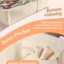 5 x Aesthetic Heavy Canvas Tote Bag with Pocket for Women, Cloth Gusseted Totes Bag with Pattern for Shopping (Bloom)