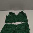 Lilosy Sexy Sheer Floral Lace Pajamas Lingerie Set High Waist Sleepwear Bra and Panty 2 Piece Nightwear (Large, Army Green)