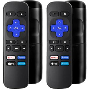 2 Pack Replacement Remote for Roku-Box-Express-Player-Premiere - NOT for Any TVs or Sticks