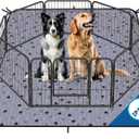 Fostanfly Washable Pee Pads for Dogs, 72"x72"-2 Pack Extra Large Reusable Potty Pads for Floor, Non-Slip Waterproof Pet Playpen Mat for Puppy/Senior Dog Whelping Incontinence (Gray)