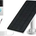 Solar Panel Charger Compatible with Ring Video Doorbell 3/3+/4, Battery Video Doorbell Plus, 13.1ft Waterproof Charging Cable, 5W Solar Panel, Adjustable Mount