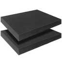 Black Polyurethane Foam Inserts for Cases, 2 Pcs 16 x 12 x 2 Inch, Cuttable Packing Padding for Tool Box, Camera, Crafts and Storage