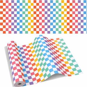 24in x 60ft Fabric Gingham Bulletin Board Paper Roll, Pastel