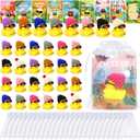 Wettarn 32 Sets Valentine's Day Employee Appreciation Gift Bulk Mini Thank You Motivational Gifts You are Awesome Bath Toys Cheer up with Glasses, Hats, Card and Organza Bag for Staff Team Coworker