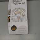 Kitchen Utensils Set- 35 PCs Cooking Utensils with Grater,Tongs, Spoon Spatula &Turner Made of Heat Resistant Food Grade Silicone and Wooden Handles Kitchen Gadgets Tools Set for Nonstick Cookware (Khaki)