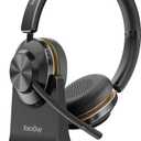 Bluetooth headset, Wireless Headset with Mic for Work, Bluetooth 5.3, Wireless Headphones with AI Noise Cancelling Microphone (Clear Calls & Mic Mute), for Computer/PC/Laptop(No USB Dongle Included)