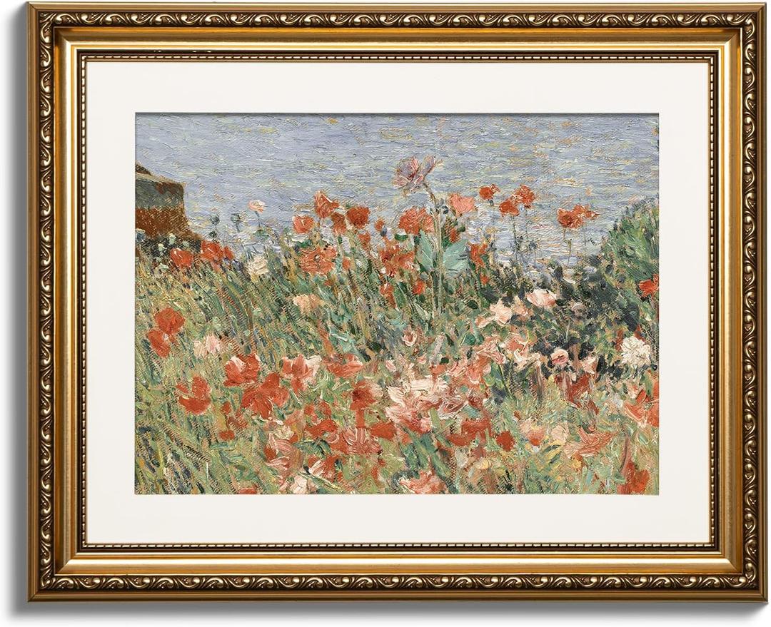 ARPEOTCY Vintage Gold Framed Wall Art, Retro Garden Shoals Sea Sky, Canvas Prints Artwork with Antique Frame, Victorian Wall Paintings Decor for Living Room Gallery, 13x16 inch ARPEOTCY Vintage Gold Framed Wall Art, Retro Garden Shoals Sea Sky, Canvas Prints Artwork with Antique Frame, Victorian Wall Paintings Decor for Living Room Gallery, 13x16 inch