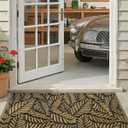 Color&Geometry Door Mat Outside Entrance 17"x30", Garage, Khaki