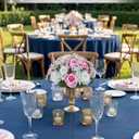 BLOSMON Fake Flowers Ball Centerpieces: 2 Pcs, Pink White Rose Babys Breath