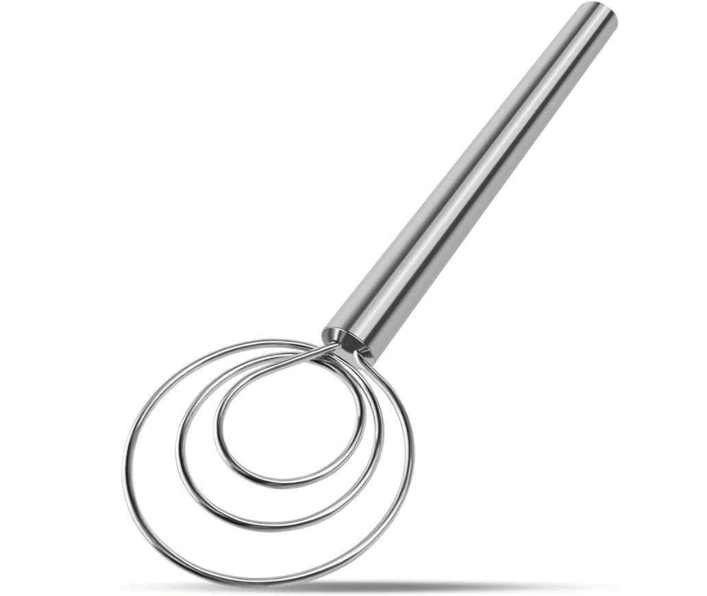 Danish Dough Whisk Stainless Steel Hook Dutch Bread Mixer Hand Tool for Sourdough Baking Making Blending Pastry Pizza