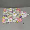 Spring Daisy Table Runners Embroidered Flowery Applique Floral Cutwork Table Linen for Home Decoration (13 X 54 Inch)