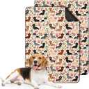 2PC Reusable Potty Pads for Dog-Washable Pee Pads for Floors/Couch/Bed and Crates-with Dachshund Dogs Non-Slip Potty Pads for Training 36"x24"