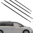 Window Trim Seal, Weather Strip Belt Set, Compatible with 2011-2020 Toyota Sienna, Replace#6816008020 6821008020 6818008020 6823008020, Door Window Weather Stripping, Rubber Seal Moulding (4PCS)