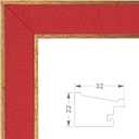Suede A3 Frame - Single Frame, Elegant Red 11.69x16.54 inch Picture Frame, A3 Poster Frame for Artwork, Puzzles, Photos, Movie Posters, and Wall Display