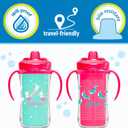 Dr. Brown's Milestones Insulated Hard Spout Sippy, Spill Proof Cup with Handles for Toddlers, 2-Pack, Pink, 10 oz/300 mL, BPA Free, 12m+