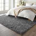 Ophanie 5x7 Area Rugs for Living Room Grey, Fluffy Shag Large Fuzzy Plush Soft Rug, Gray Shaggy Floor Big Carpets for Bedroom Nursery, Kids Home Decor Aesthetic