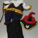 Mikayoo Pet Costume Fashion Pirates of The Caribbean Style Clothes Halloween Suit with a Hat Costume Apparel for Dog & Cat (M)