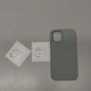 GONEZ Magnetic for iPhone 12 Case / 12 Pro Case, Compatible with MagSafe, [Screen Protector + Camera Lens Protector], Silicone Shockproof Anti-Scratch Protective Phone Case 6.1 inch, Calke Green