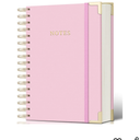 ALKALO Spiral Notebook Journal, 328 Pages Linen Hardcover College Ruled Notebook, Lined Thick Journals for Women Men, A4 Thick Spiral Journal for Writing, 100GSM Paper, Cute Notebooks for Work School