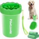 Dog Paw Cleaner, Dog Paw Washer, Paw Muddy Paw Cleaner, Pet Foot Cleaner for Small Medium Large Breed Dogs/Cats (with 3 Absorbent Towel) (Green)
