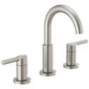 Delta Nicoli Brushed Nickel Faucet 3 Hole, 8 Inch Widespread Bathroom Sink Faucet for Vanity, Push-Pop Drain Assembly, Stainless