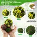 Yunsailing 36 Pcs Moss Decorative Balls for Centerpiece Bowls and Rattan Wicker Balls Handmade Orbs Spherical Assorted Vase Filler Tabletop Decor for Garden Wedding Party (Rustic, Retro Colors)