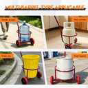 Portable Bucket Cart, Suitable for Water Buckets, Propane Tanks