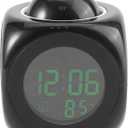 Projection Alarm Clock, Digital Voice Report Alarm Clock with Projection On Ceiling, Ceiling Clock Projector for Bedroom, Bedside, Office