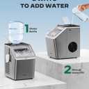 Silonn Ice Makers Countertop, 44lbs Per Day, 2 Ways to Add Water, Auto Self-Cleaning, Stainless Steel Ice Machine for Home Office Bar Party