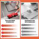 110" Large FormatTile Cutter, Manual Ceramic Tile Cutting Tool with Built-in Suction Cups & Tile Clamp, 3-Head Scoring Wheel System, for Up to 0.47-Inch Thick Tiles
