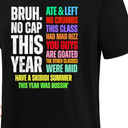 Bruh No Cap This Year Ate Funny Last Day Of School T-Shirt