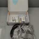 Amazon.com : MINLEE Silver Gray Wig with Bangs for Women 14 Inch Short Bob Wavy Curly Wig Gray Hair Wigs Heat Resistant Synthetic Wigs : Beauty & Personal Care