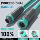 Heavy Duty Garden Hose 50 ft x 5/8", Water Hose with 10-Pattern Nozzle, Durable Lightweight Flexible, Non-Expanding, No Kink, Leak Free Burst 500 PSI Manguera Para Jardin (Blue50FT)