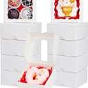 40 Pack Bakery Boxes for Mini Bundt, Cake, Pie, Cinnamon Roll Treat,4x4x2 Inches Cookies Boxes Chocolate Truffle Box Party Wedding Favor (White)